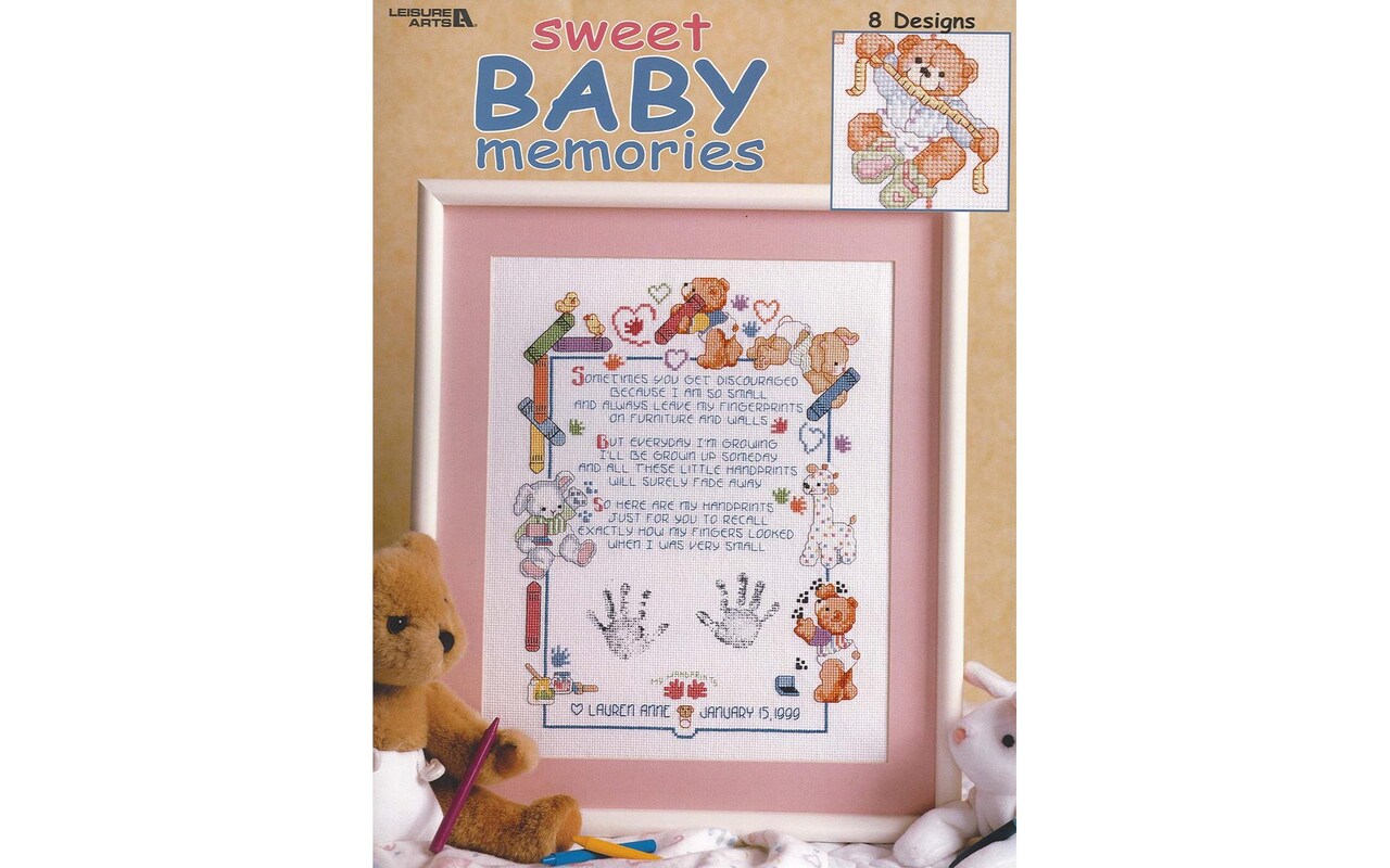 Leisure Arts Sweet Baby Memories Cross Stitch Book